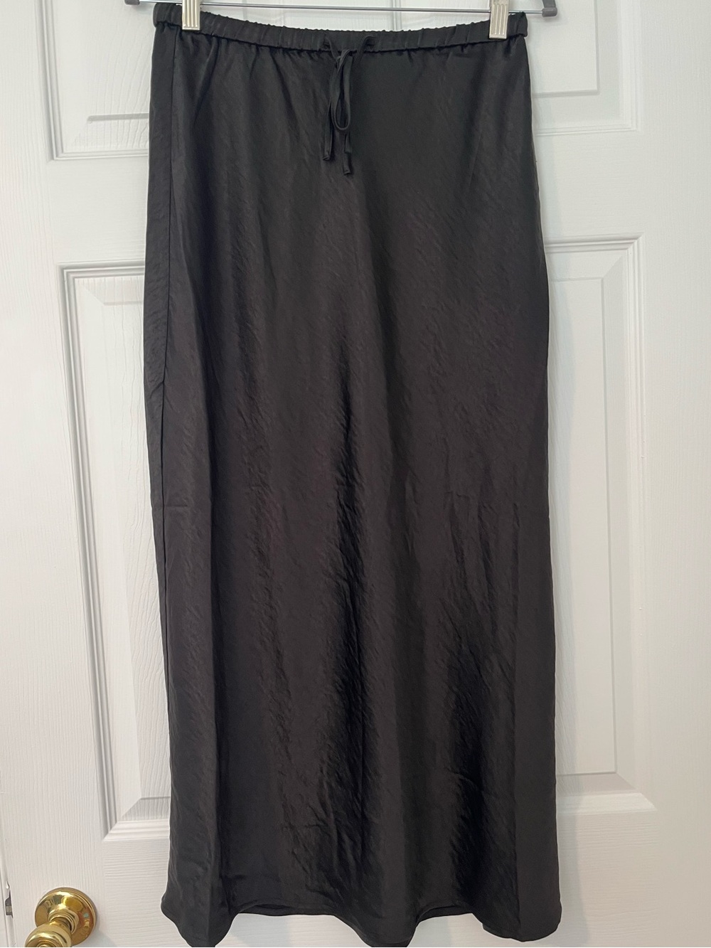 NEW with Tags! Maison d’ Amélie Chic Brown Satin Silk Maxi/Midi Skirt Size 6